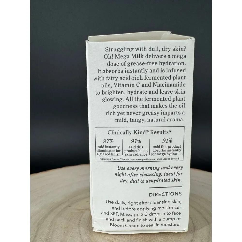 NEW Beekman 1802 Oh! Mega Milk Fermented Barrier Boosting Facial Oil w Goat Milk